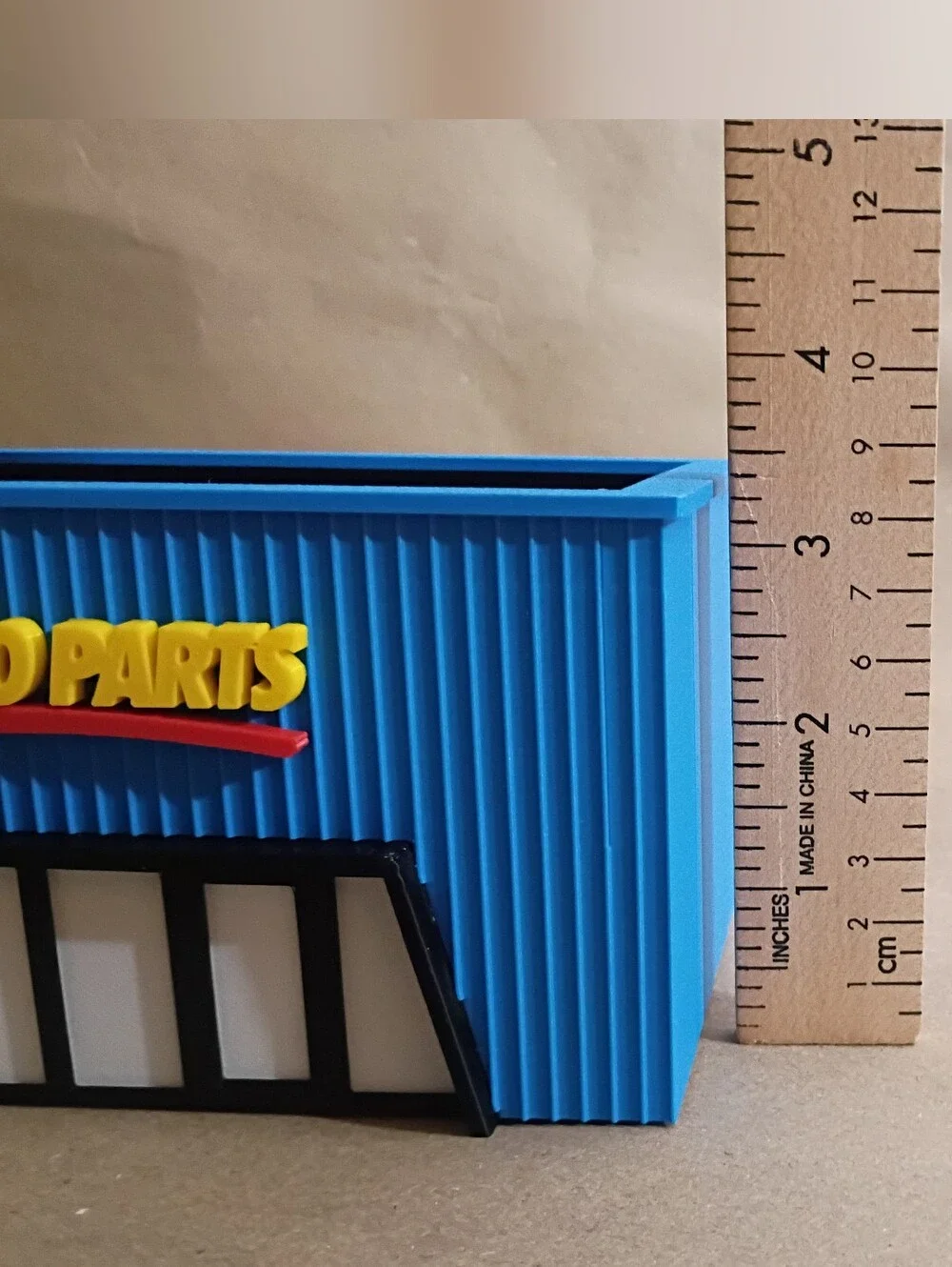 Auto Parts Blue Diorama Building
